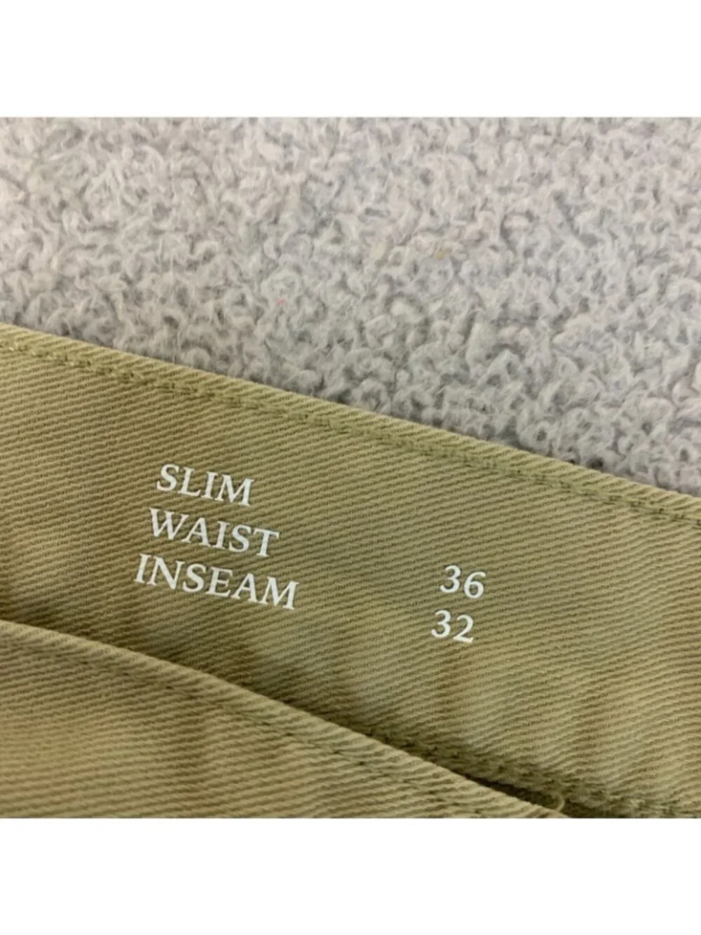 Banana Republic Men's 36x32 Beige Slim Fit Chino Pants 5-Pocket Stretch Cotton